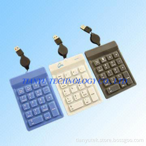 flexible silicone numeric keypad
